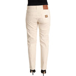Dolce & Gabbana White Cotton Skinny Denim Women Jeans Pants PAN72812- 42