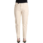 Dolce & Gabbana White Cotton Skinny Denim Women Jeans Pants PAN72812- 42