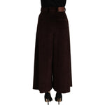 Dolce & Gabbana Bordeaux Corduroy Cotton Trouser Wide Leg Pants PAN72817- 40