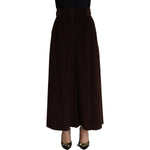 Dolce & Gabbana Bordeaux Corduroy Cotton Trouser Wide Leg Pants PAN72817- 40