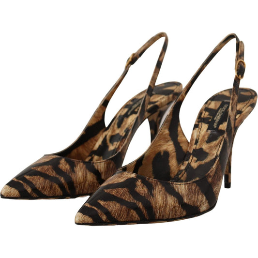 Dolce & Gabbana Dolce & Gabbana Tiger Pattern Slingback Heels Pumps LA9782- 36.5 1728,67345645728,Brown,Dolce & Gabbana,EU36.5/US6,EU37/US6.5,Material: 100% Moluro Python,New with tags,Pumps - Women - Shoes,Shoes,Women,Women - Shoes