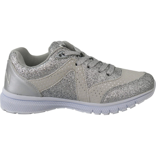 Plein Sport Chic Silver Runner Jasmines Sneakers Plein Sport Dark Gray