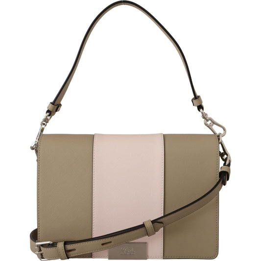 Karl Lagerfeld Chic Sage Shoulder Bag with Dual Straps Karl Lagerfeld Slate Gray