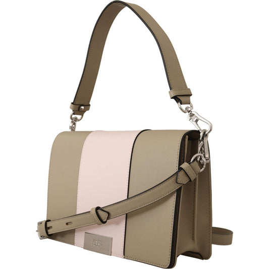 Karl Lagerfeld Chic Sage Shoulder Bag with Dual Straps Karl Lagerfeld Rosy Brown