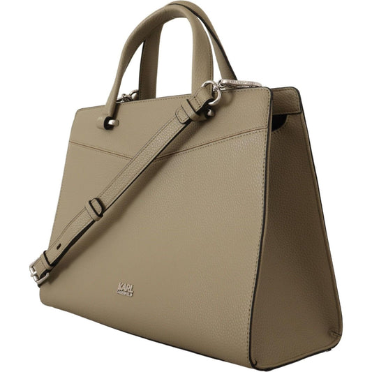 Karl Lagerfeld Enchanting Sage Green Leather Tote Karl Lagerfeld Dim Gray