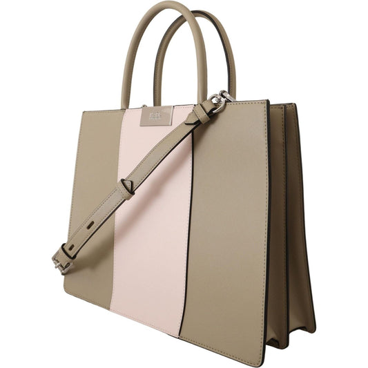 Karl Lagerfeld Elegant Sage Green Tote Shoulder Bag Karl Lagerfeld Rosy Brown