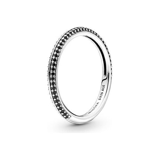 PANDORA JEWELS Mod. ME COLLECTION BLACK PAVE - RING - Size 50