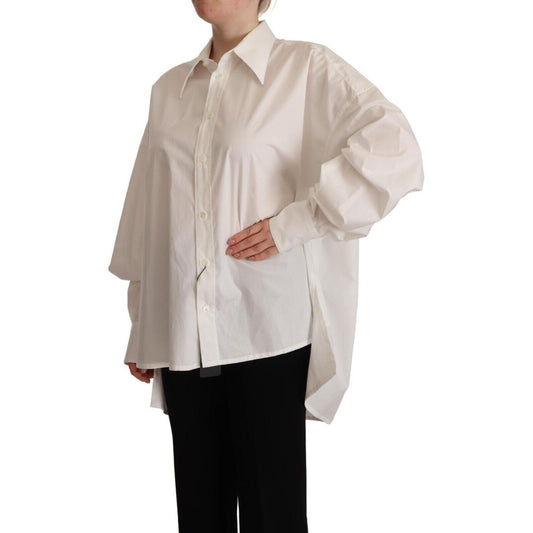 Dolce & Gabbana Timeless White Polo Top - Elegance Meets Comfort Dolce & Gabbana Gray