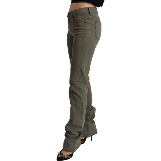 Ermanno Scervino Chic Grey Low Waist Skinny Jeans Ermanno Scervino Dark Slate Gray