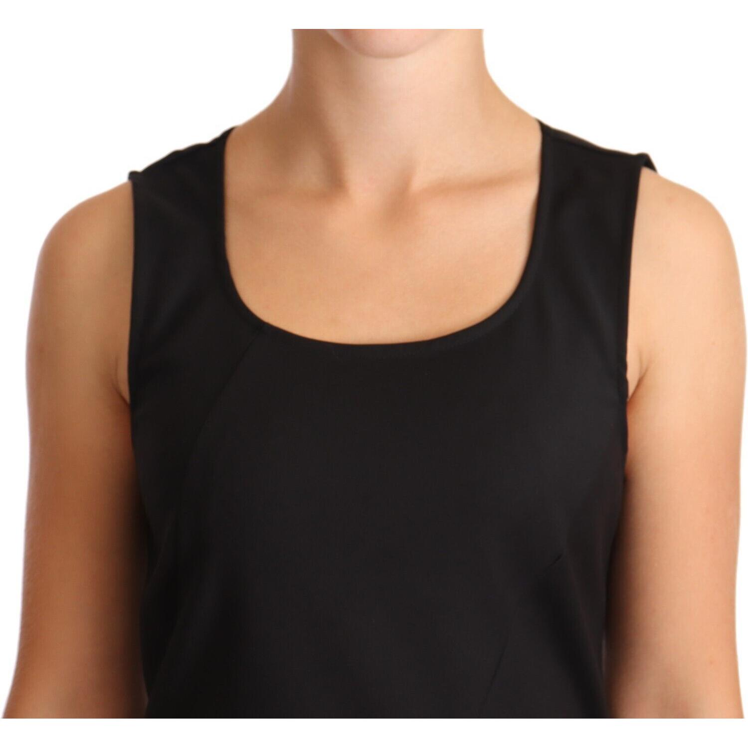 优雅无袖紧身齐膝连衣裙