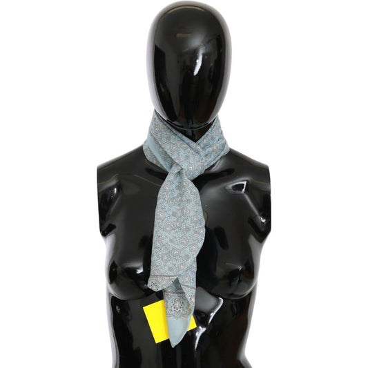 Ermanno Scervino Elegant Silk Bandana Wrap Shawl Scarf Ermanno Scervino Black