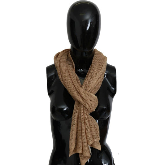 GF Ferre Elegant Men's Brown Neck Wrap Shawl Scarf GF Ferre Black