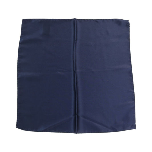 Dolce & Gabbana Elegant Silk Pocket Square in Lustrous Blue Dolce & Gabbana Dark Slate Gray