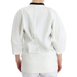 Andrea Pompilio Chic White Cotton Blend Blazer Blazer Jacket Andrea Pompilio Light Gray