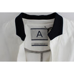 Andrea Pompilio Chic White Cotton Blend Blazer Blazer Jacket Andrea Pompilio Gray