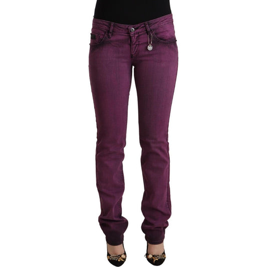 Costume National Elegant Purple Slim Fit Denim Jeans Costume National Dark Slate Gray