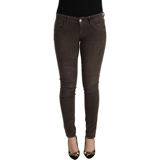 Acht Chic Slim Fit Brown Skinny Jeans Acht Dark Slate Gray