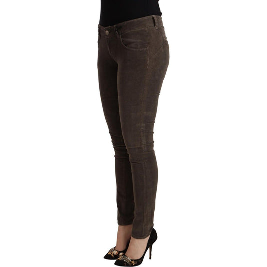 Acht Chic Slim Fit Brown Skinny Jeans Acht Dark Slate Gray