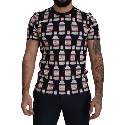 Dolce & Gabbana Black Bacio Di Venere Cotton Crew T-shirt