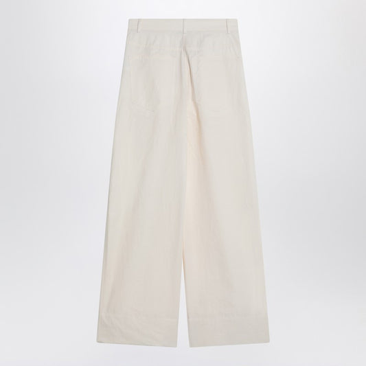 MKDT Studio Wide écru trousers in cotton