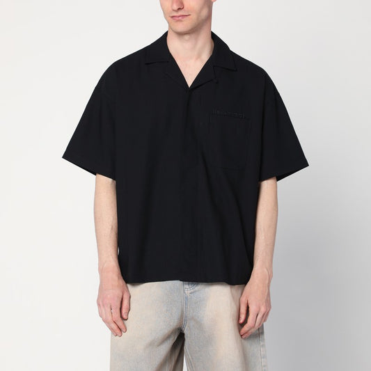 New Amsterdam Surf Association Black wool blend shirt