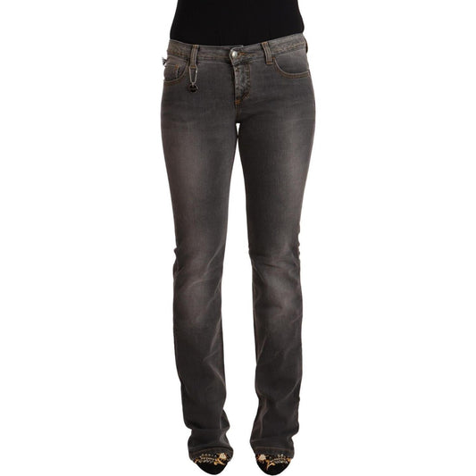 Costume National Chic Gray Low Waist Skinny Denim Costume National Dark Slate Gray