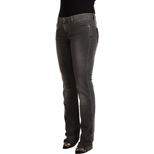 Costume National Chic Gray Low Waist Skinny Denim Costume National Dark Slate Gray