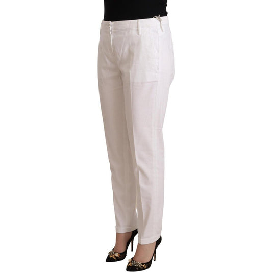 Jacob Cohen Elegant Mid Waist Tapered Trousers Jacob Cohen Gray