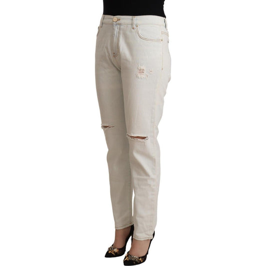PINKO White Mid Waist Skinny Denim Jeans PINKO Dark Gray