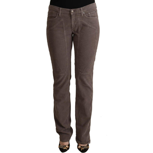Jeckerson Elegant Skinny Low Waist Cotton Jeans Jeckerson Dark Slate Gray