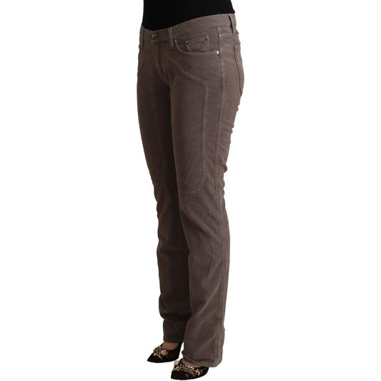 Jeckerson Elegant Skinny Low Waist Cotton Jeans Jeckerson Dark Slate Gray