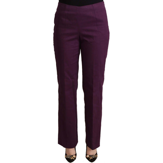 BENCIVENGA Elegant Violet High Waist Tapered Pants BENCIVENGA Black