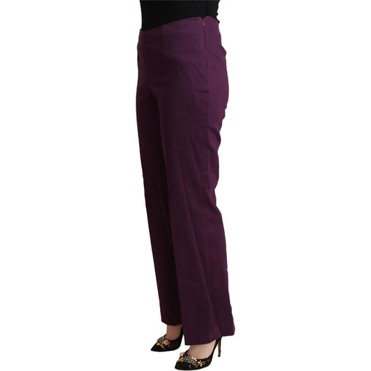 BENCIVENGA Elegant Violet High Waist Tapered Pants BENCIVENGA Black