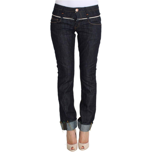 Acht Elegant Straight Leg Dark Blue Jeans Acht Dark Slate Gray