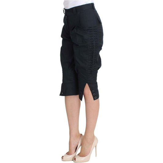 Ermanno Scervino Chic Blue Cotton Casual Pants Jeans & Pants Ermanno Scervino Dark Slate Gray