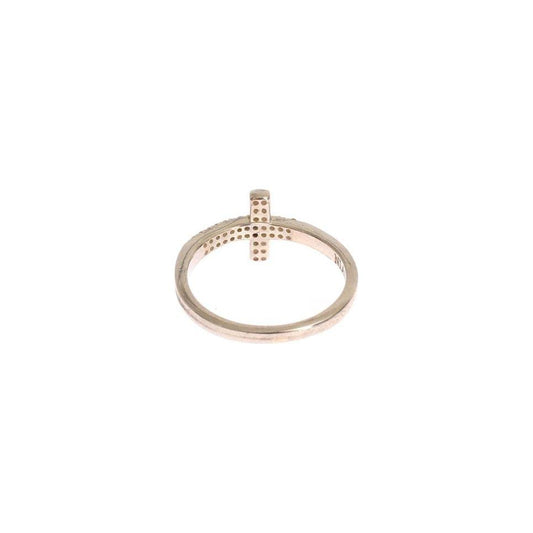 Nialaya Silver CZ Cross Statement Ring Ring Nialaya Light Gray
