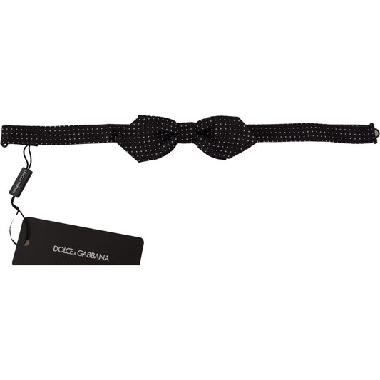 Dolce & Gabbana Exquisite Silk Polka Dot Bow Tie Dolce & Gabbana Black