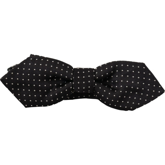 Dolce & Gabbana Exquisite Silk Polka Dot Bow Tie Dolce & Gabbana Black