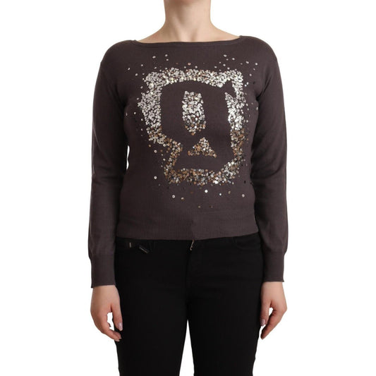 John Galliano Elegant Wool Long Sleeve Sweater John Galliano Black