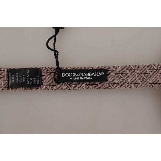 Dolce & Gabbana Elegant Silk Gray Bow Tie - Men's Formalwear Dolce & Gabbana Rosy Brown