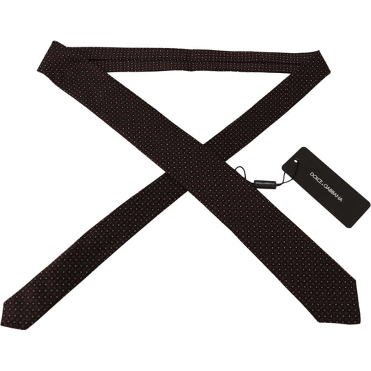 Dolce & Gabbana Elegant Geometric Silk Bow Tie Dolce & Gabbana Black