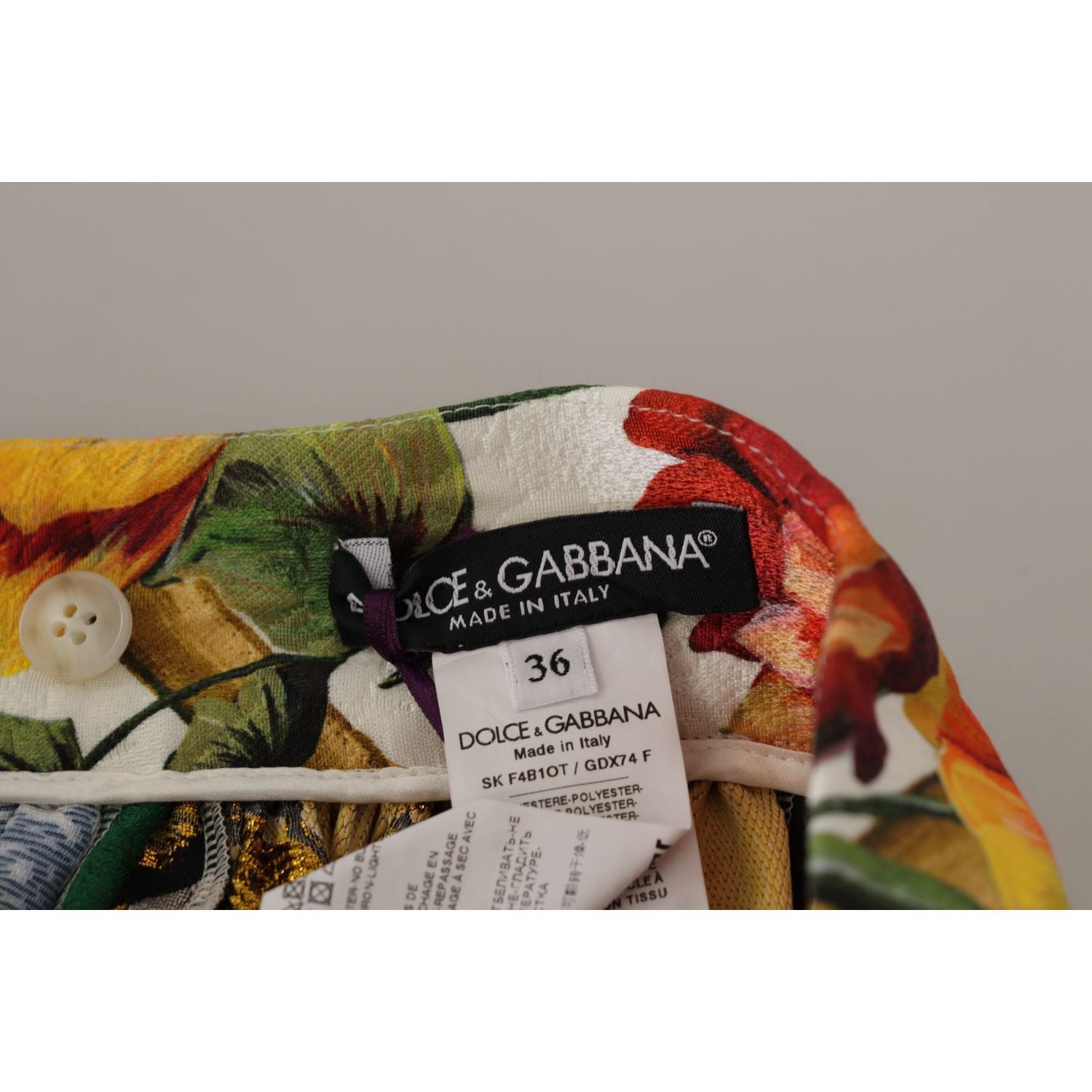 西西里图案高腰长裙