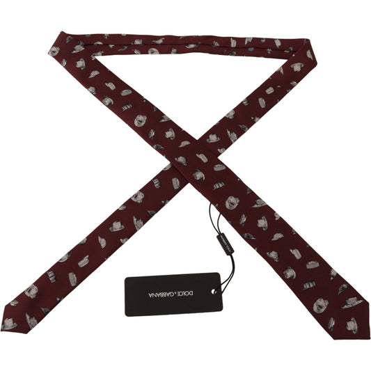 Dolce & Gabbana Maroon Elegance Silk Tie Dolce & Gabbana Dark Slate Gray