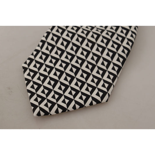 Dolce & Gabbana Elegant Silk Black Tie for the Dapper Gentleman Dolce & Gabbana Dark Gray