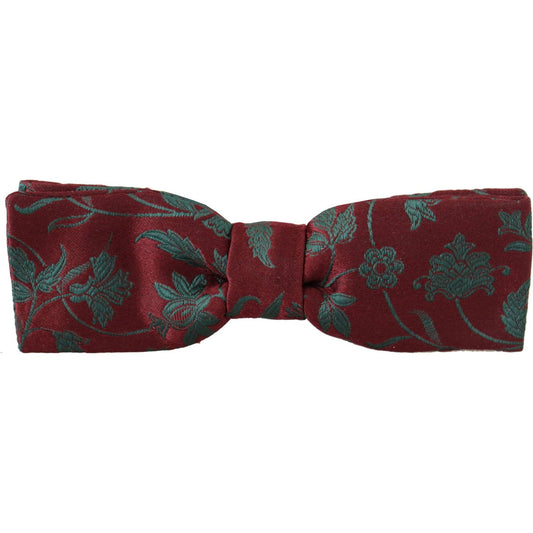 Dolce & Gabbana Elegant Maroon Patterned Bow Tie Dolce & Gabbana Dark Slate Gray