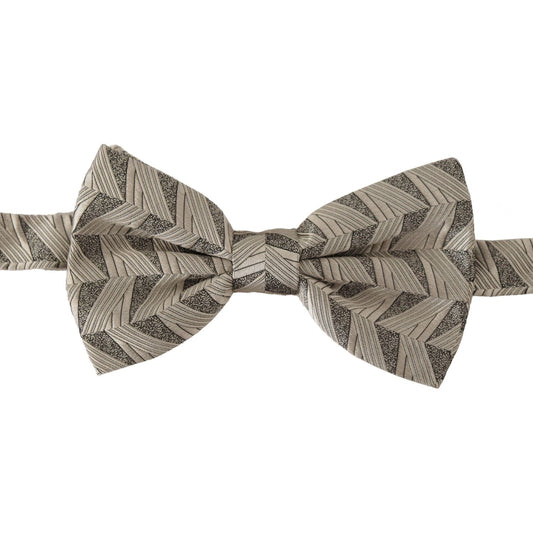 Dolce & Gabbana Elegant Silk Grey Bow Tie Dolce & Gabbana Slate Gray