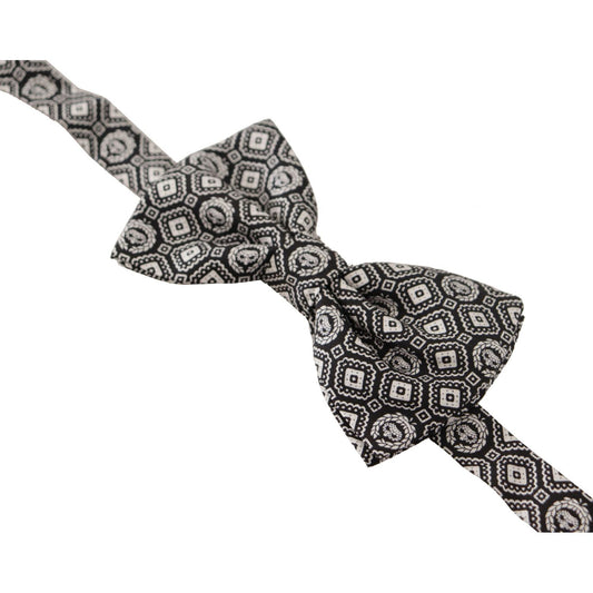 Dolce & Gabbana Elegant Silk Black Bow Tie Dolce & Gabbana Dark Slate Gray