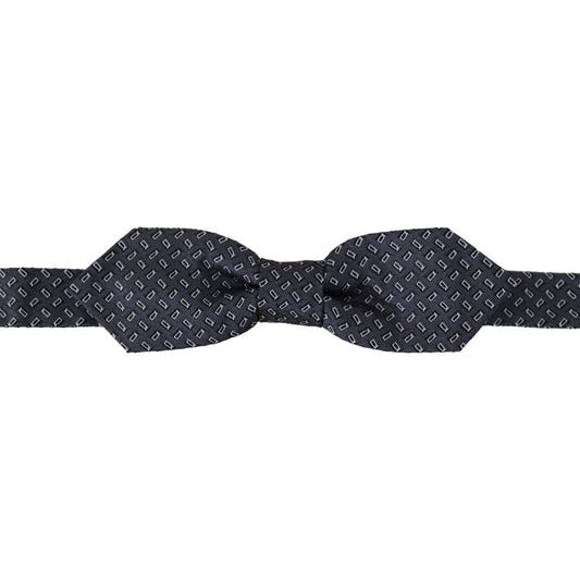 Dolce & Gabbana Elegant Polka Dot Silk Bow Tie Dolce & Gabbana Dark Slate Gray