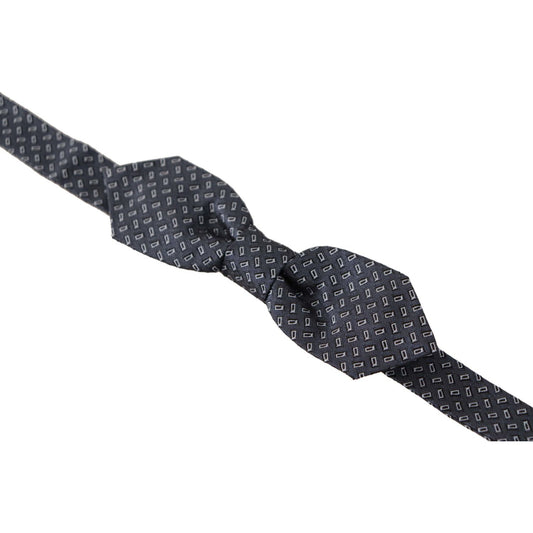 Dolce & Gabbana Elegant Polka Dot Silk Bow Tie Dolce & Gabbana Dark Slate Gray