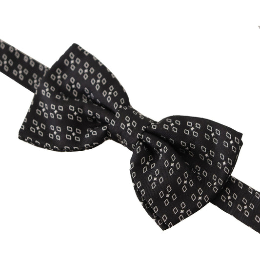 Dolce & Gabbana Elegant Polka Dot Silk Bow Tie Dolce & Gabbana Black